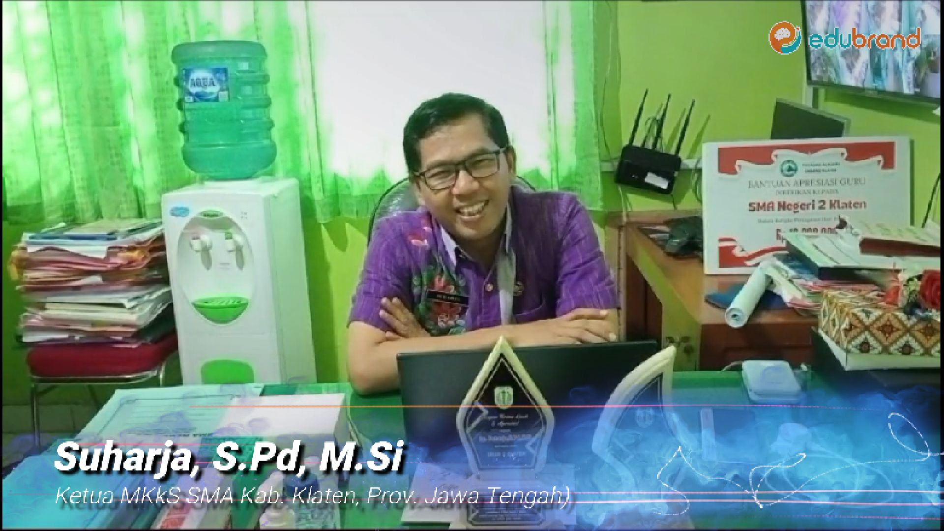 Testimoni Ketua MKKS SMA Kab. Klaten, Prov. Jawa Tengah | Suharja, S.Pd,  M.Si